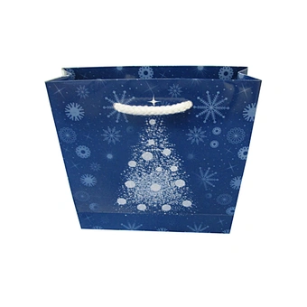 Wholesale Eco-Friendly Snowflake Custom Gift Paper Bags with Handles